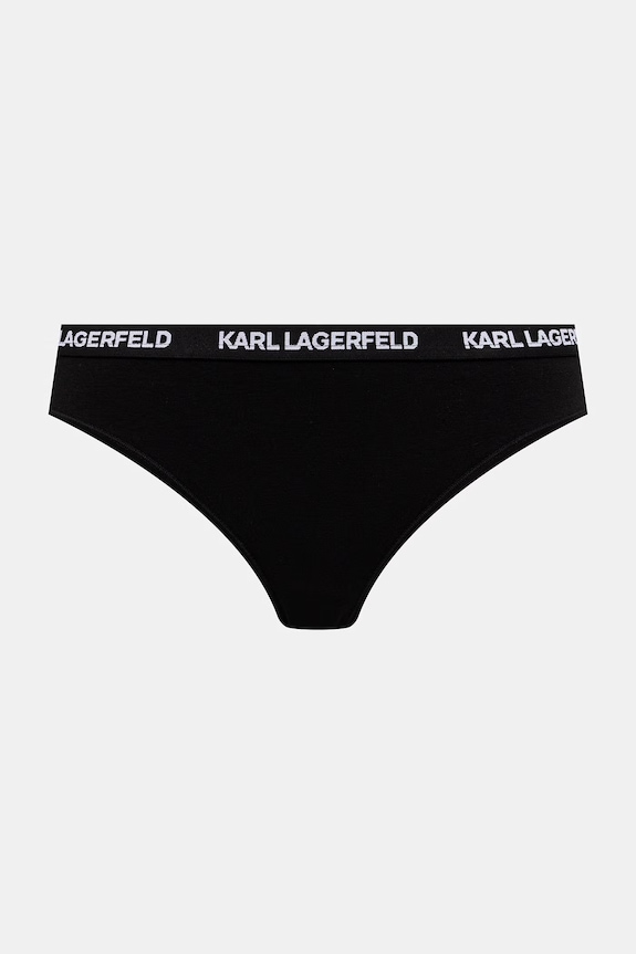 Karl Lagerfeld tanga de damă cu bumbac pachet de 3 B1W47031 negru SS26
