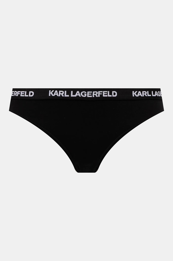 Karl Lagerfeld tangá dámske s bavlnou 3-pak B1W47031 čierna SS26