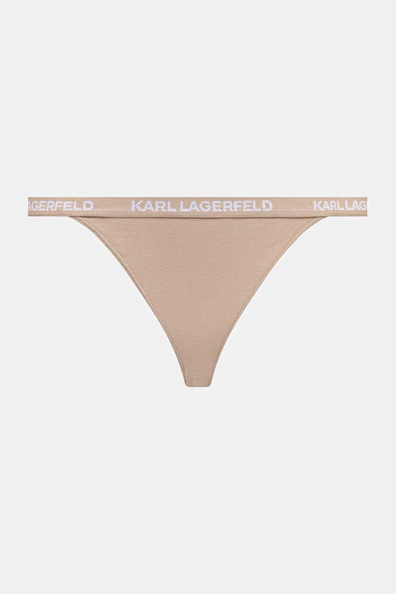 Karl Lagerfeld figi damskie bawełniane z elastanem 3-pack B1W47032 beżowy SS26