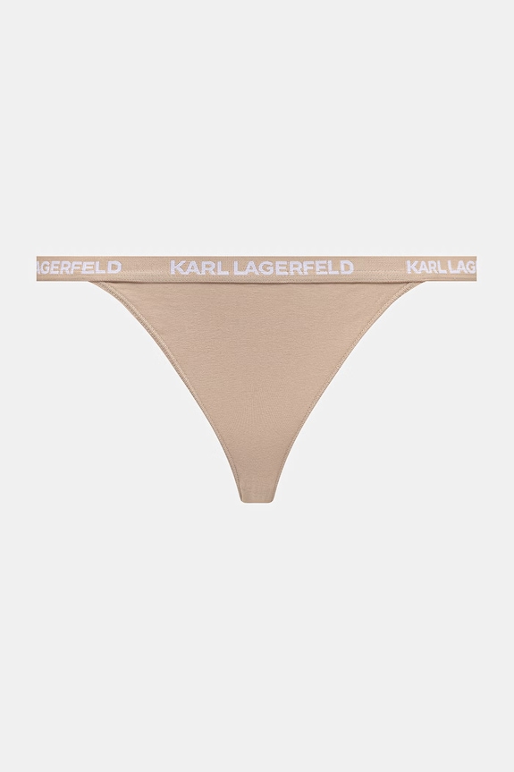 Karl Lagerfeld figi damskie bawełniane z elastanem 3-pack B1W47032 beżowy SS26