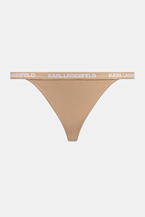 Odzież Karl Lagerfeld figi damskie bawełniane z elastanem 3-pack B1W47032 beżowy