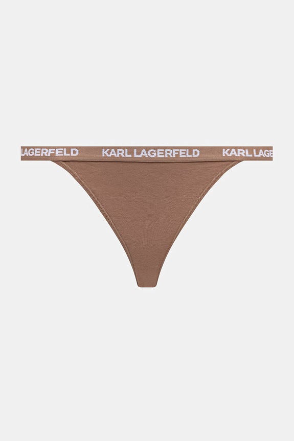 Karl Lagerfeld figi damskie bawełniane z elastanem 3-pack beżowy B1W47032