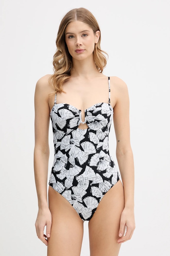 Enodelne kopalke Karl Lagerfeld Prijazno od planeta črna B1W46043