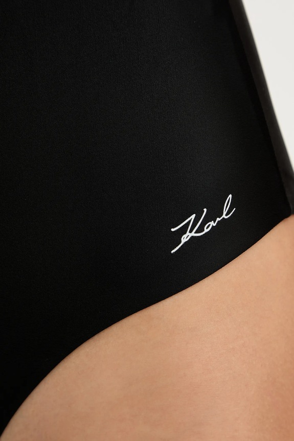 Oblečenie Jednodielne plavky Karl Lagerfeld SIGNATURE SCALLOP B1W46021 čierna
