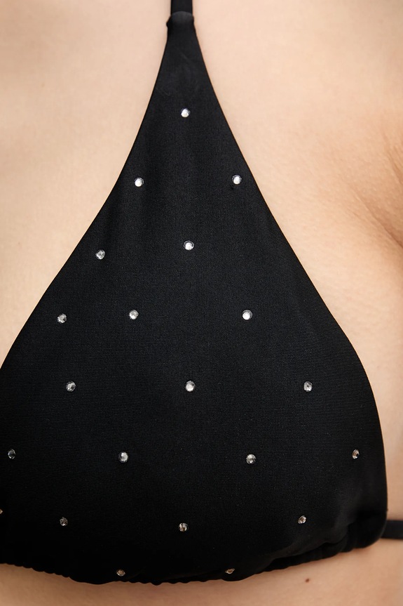 Karl Lagerfeld bikini felső IKON RHINESTONE fekete B1W46052
