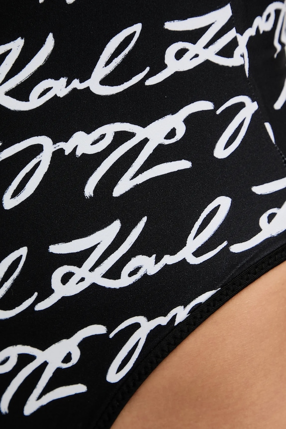 Oblečenie Jednodielne plavky Karl Lagerfeld KARL SIGNATURE B1W46060 čierna
