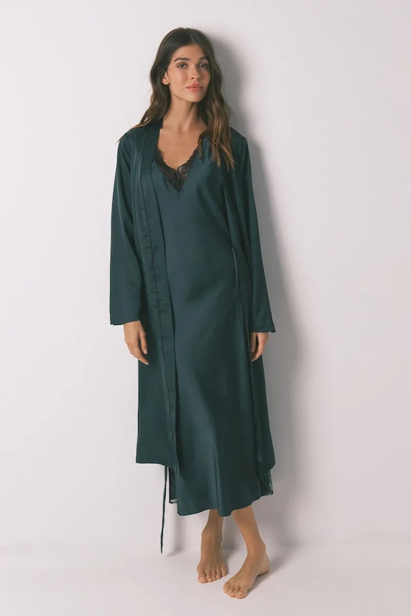 Kućni ogrtač women'secret tkanina zelena 2532441