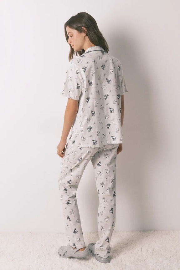 Βαμβακερές πιτζάμες women'secret SNOOPY 3132164 γκρί SS26