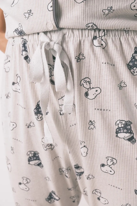 Βαμβακερές πιτζάμες women'secret SNOOPY 3132164 γκρί