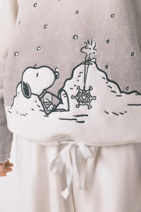 Pyžamo women'secret SNOOPY 3132170 sivá