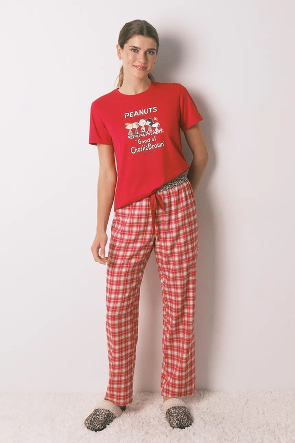 women'secret compleu pijama SNOOPY set rosu 3132220