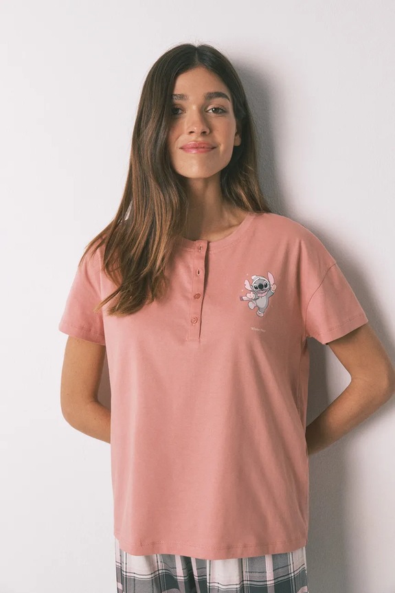 women'secret piżama bawełniana LILO & STITCH szary 3132221