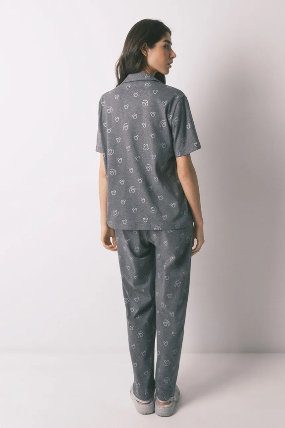 women'secret pijamale de bumbac 3132222 gri SS26