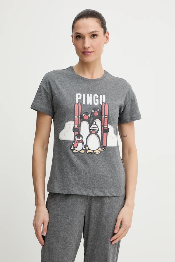 women'secret piżama bawełniana 3132246 szary SS26