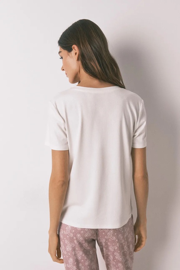 women'secret t-shirt piżamowy 3272330 beżowy SS26