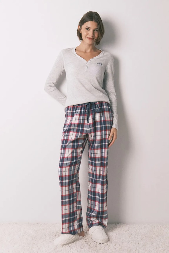 Oblečení Pyžamové tričko s dlouhým rukávem women'secret 3272334 šedá