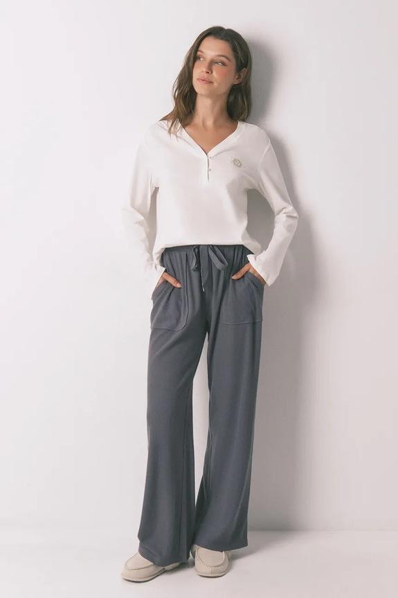 Παντελόνι πιτζάμας women'secret 3702296 γκρί SS26