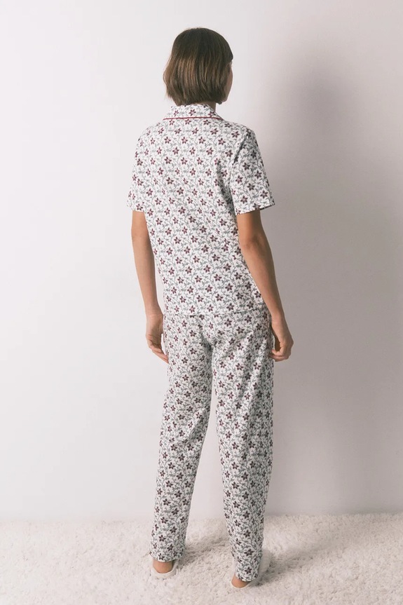 women'secret komplet piżamowy bawełniany 3792070 beżowy SS26