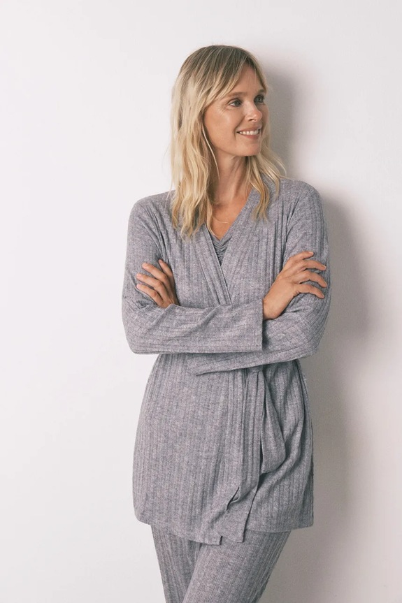 Župan women'secret pletenina šedá 4682693