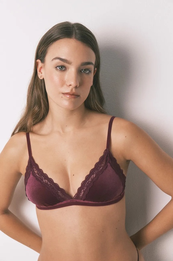 Σουτιέν women'secret 4022566 μπορντό SS26
