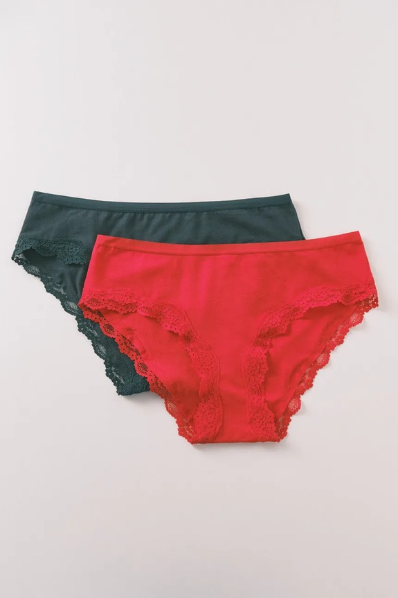 women'secret bugyi 2 db csipke zöld 4632052