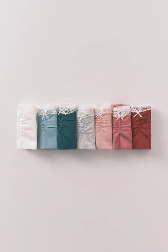 Σλιπ women'secret 7-pack πλεκτό ύφασμα λευκό 4932681