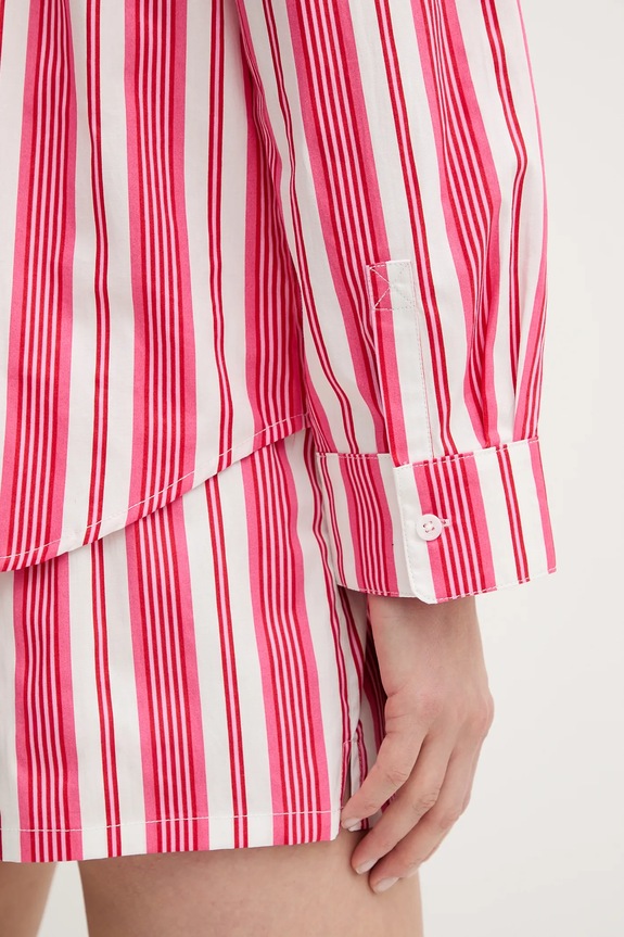 Juicy Couture cămașă de pijama din bumbac JCYPT126853 roz