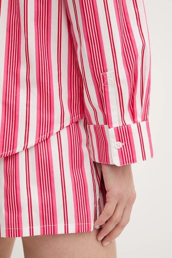 Juicy Couture cămașă de pijama din bumbac JCYPT126853 roz