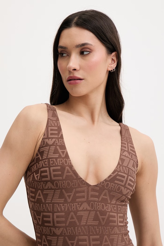 Îmbrăcăminte EA7 Emporio Armani costum de baie dintr-o singură piesă pentru femei AF20662.7W001065 maro