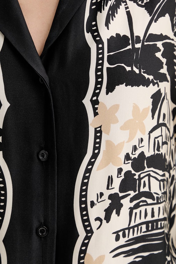 ERMANNO Firenze koszula damska z wiskozy D48EK047EC9 czarny