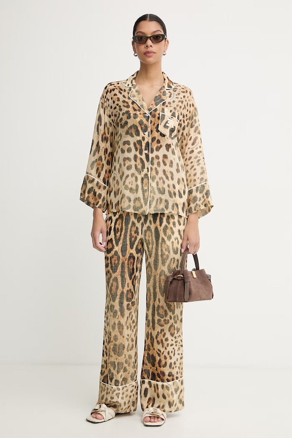 ERMANNO Firenze bluză de loungewear pentru femei, cu vâscoză D48EK068EC3 bej SS26