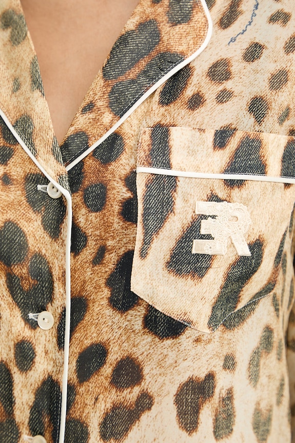 ERMANNO Firenze bluză de loungewear pentru femei, cu vâscoză D48EK068EC3 bej