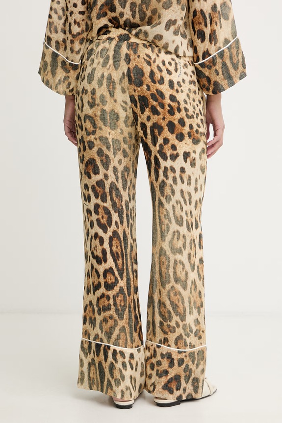 Oblečenie ERMANNO Firenze nohavice loungwear dámske s viskózou D48EP101EC3 béžová