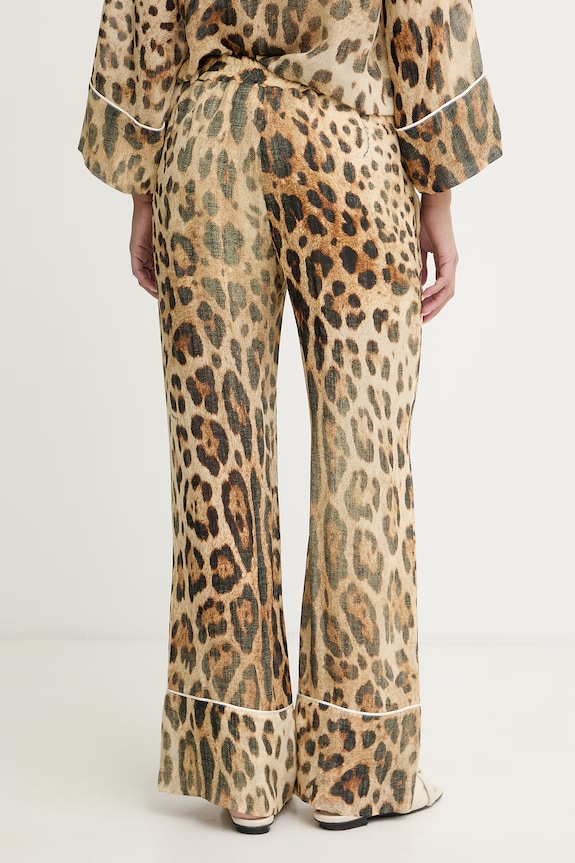 Oblečenie ERMANNO Firenze nohavice loungwear dámske s viskózou D48EP101EC3 béžová
