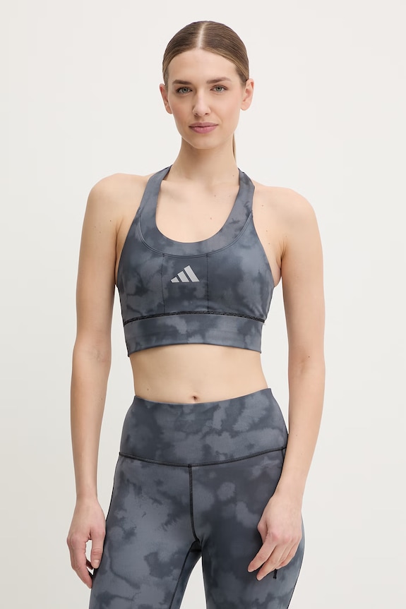 adidas Performance biustonosz sportowy bez fiszbinów szary KC5821