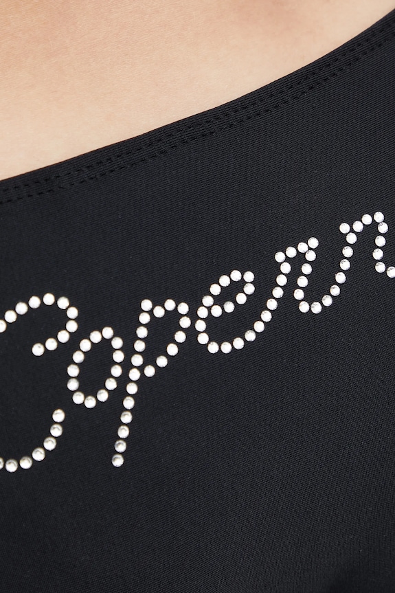 Plavkové nohavičky Coperni Crystal Logo čierna COPSW03F5021B