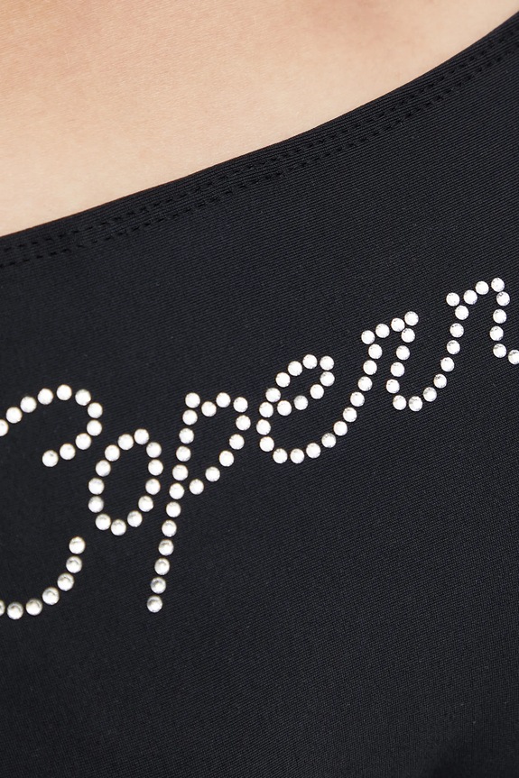 Coperni slip da bikini Crystal Logo nero COPSW03F5021B