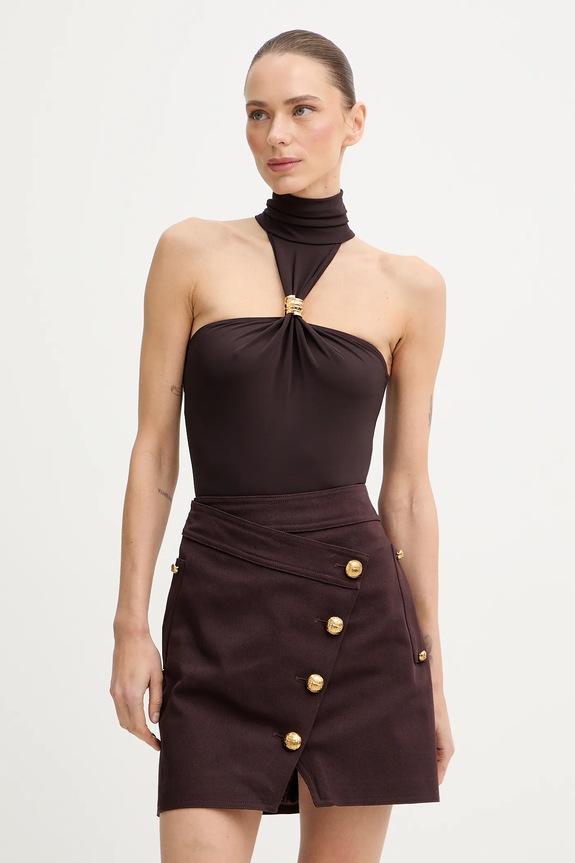 Боді Elisabetta Franchi slim коричневий BO01761E2