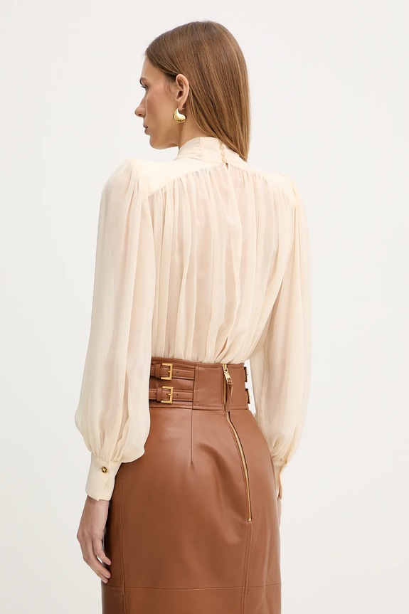 Ρούχα Μεταξωτό κορμάκι Elisabetta Franchi CB00661E2 μπεζ