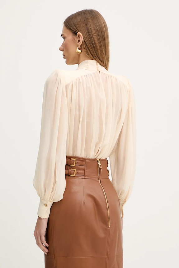 Ρούχα Μεταξωτό κορμάκι Elisabetta Franchi CB00661E2 μπεζ