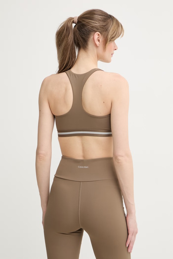 Odzież Calvin Klein Performance biustonosz sportowy LVGWS6K346 brązowy