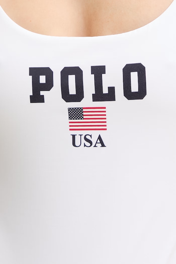 Polo Ralph Lauren costum de baie dintr-o bucată alb 21612410