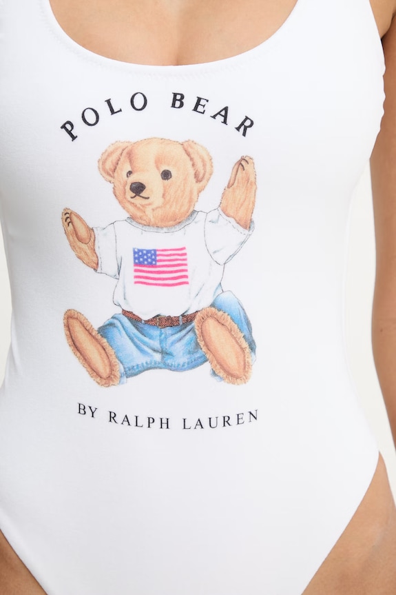 Polo Ralph Lauren costum de baie dintr-o singură piesă pentru femei alb 21698410