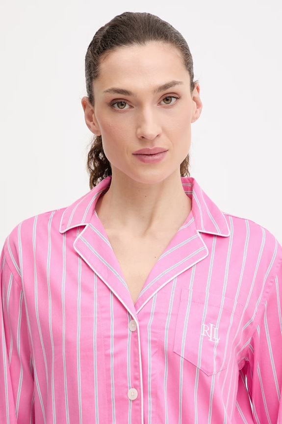 Pyžamo Lauren Ralph Lauren ružová ILN12489