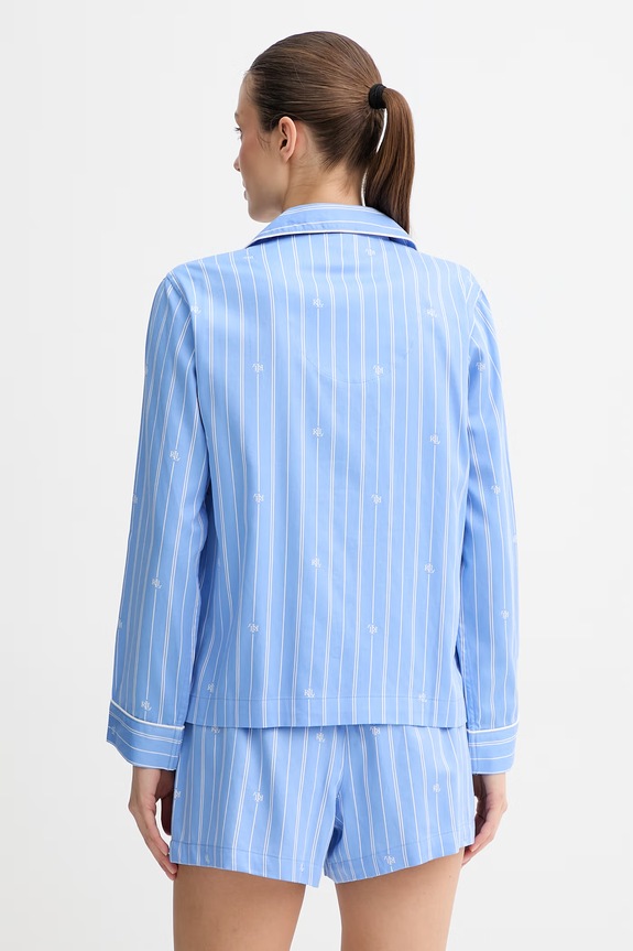Lauren Ralph Lauren piżama dwuczęściowa damska bawełniana ILN12490 niebieski SS26