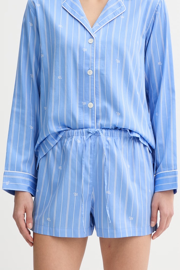 Odzież Lauren Ralph Lauren piżama dwuczęściowa damska bawełniana ILN12490 niebieski