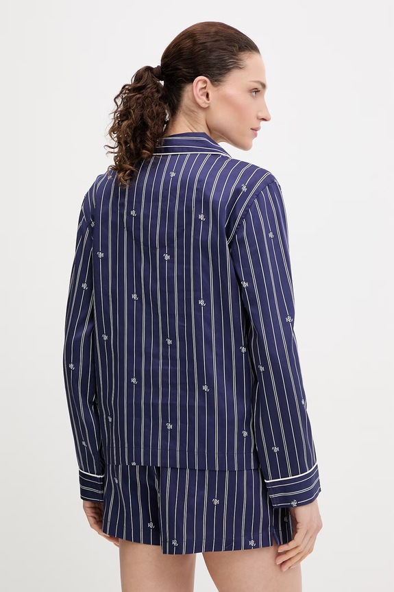 Îmbrăcăminte Lauren Ralph Lauren Pijama din două piese pentru femei, din bumbac ILN12490 bleumarin