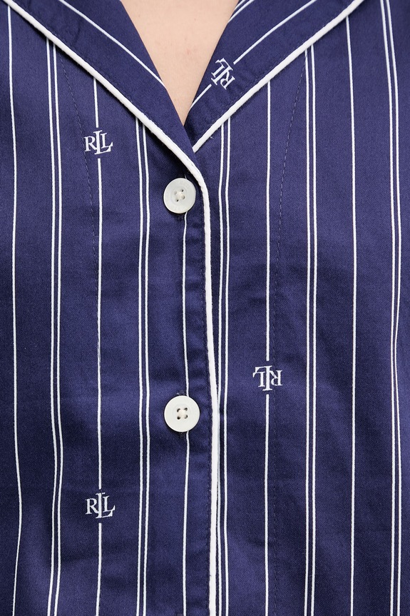 Lauren Ralph Lauren Pijama din două piese pentru femei, din bumbac ILN12490 bleumarin