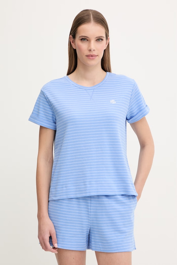Πιτζάμα Lauren Ralph Lauren πλεκτό ύφασμα μπλε ILN12492