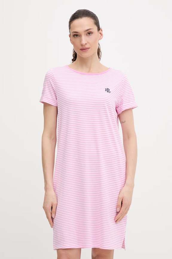 Νυχτικό Lauren Ralph Lauren πλεκτό ύφασμα ροζ ILN22503